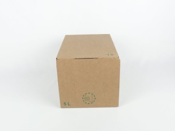 Karton Bag in Box 5 Liter braun, Saftkarton, Faltkarton, Apfelsaft-Karton, Saftschachtel, Schachtel. - 3